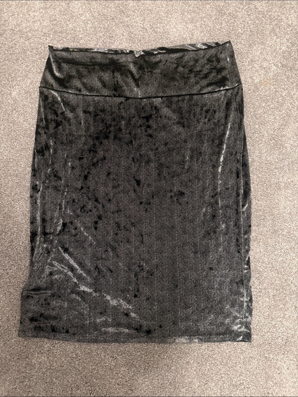 LuLaRoe Black Velvet Mini Skirt